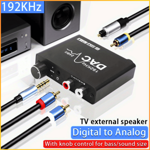 COD Audio Converter Digital to Analog Smart Tv DAC 192KHz Optical Coaxial High Low Bass RCA AU340