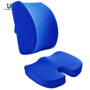 Comfortable Memory Foam Car Seat Pad with Non-Slip Bottom for Office Car and Travel Use in Dark Blue[Ueb Flagship Store]