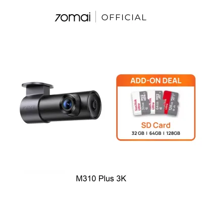 [NEW] 70mai M310 Plus 3K Front Dashcam Car Recorder QHD Resolution | Night Vision | Voice & Apps Control