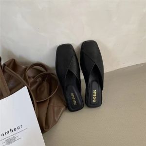 Free Shipping WomenS Outdoor Slippers New Style Summer Half-Slipper Shoes Fashionable Mule Sandals Trendy Ins Style