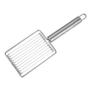 Stainless Steel Slicer with Ergonomic Handle Rustproof Tomato Potato Divider for Kitchen and Outdoor Use