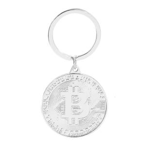 Innovative Bitcoins Themed Keychain Metal Commemorative Coins For Crypto Fans Keyring Pendant for Women and Men