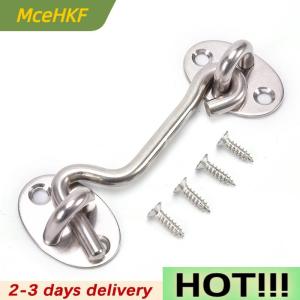 MceHKF Stainless Steel Cabin Hook And Eye Latch Lock Shed Gate Door Catch Silent Holder