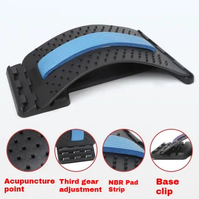 Multi-Level Back Massager Stretcher Back Support Pain Relieve Stretcher Protector Lumbar Posture Corrector Back Stretcher Back Support Lower Back Pain