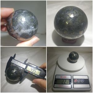 Pyrite In Agate Sphere /Pyrite Flower Grow with Agate Sphere/黄铁矿玛瑙球