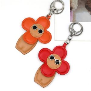 NOWNICE Da PU Móc khóa kính râm Kiểu dáng kính râm Dây xích loại Móc khóa hoa bằng da Vui vẻ Tinh tế dây trang trí túi da Trang trí túi xách
