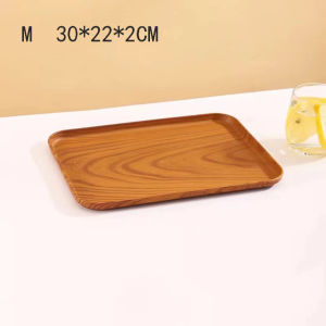 Storage Tray Wedding Party Wooden Kitchen Tool Desktop Cosmetic Organizer Fruit Pallet Wood Plate for Hotel Food Container Coffee Tea Breakfast Saucer
