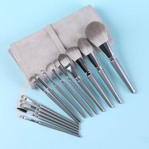 Bộ Cọ Trang Điểm 14 Cây Cán Bạc Cao Cấp Lông Siêu Mịn Bám Phấn Đầy đủ chức năng trang điểm cá nhân: Cọ phấn Cọ Má Cọ Highlight Cọ mắt Cọ sống mũi và chân mày