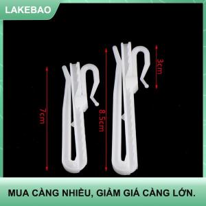 【LAKEBAO】 10 cái rèm treo móc vòng cửa sổ Trắng nhựa rèm móc cho văn phòng Nhà Phụ kiện Rèm 7cm 8.5cm