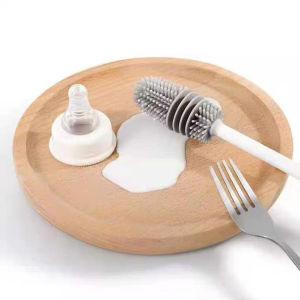 Cây cọ Silicon rửa ly cốc bình sữa tạo bọt tiện lợi cao cấp (335cm x 4 cm) - Cây cọ bông xốp rửa ly cốc bình sữa