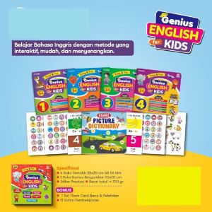 Paket Genius English For Kids: 40 Hari Jago Bahasa Inggris & Buku Anak Pintar