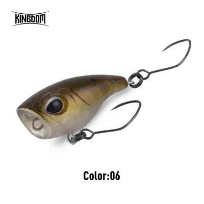 KINGDOM 1pc Topwater Popper Lure | Micro Fishing Special | Stainless Steel Hook with Teflon Coating/Long Cast Stability/Matte Scratch-Resistant Body/ABS Material | Targets Bass Trout Mandarin Fish & More