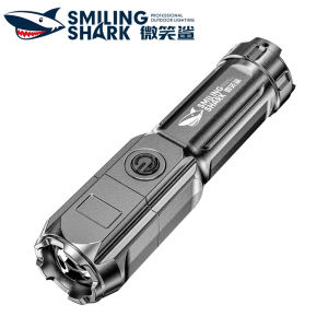 SENTER LED MINI ZOOM SMILING SHARK 622A ORIGINAL BISA ZOOM BISA DI CAS CAHAYA TERANG Rechargeable ORIGINAL