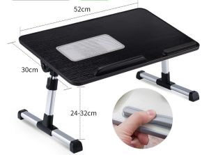 LARGE SIZE LAPTOP LAP DESK BED TRAY TABLE WITH FOLDABLE LEGS ANGLE AND HEIGHT ADJUSTABLE PORTABLE STAND FOR DESKTOP RISER NOTEBOOK PC OFFICE READING WRITING EATING SOFA COUCH FLOOR (60 BY 32 CM)