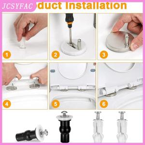 JCSYFAC 2pcs M5 Toilet Seat Screws Nut Cover Lid Top Fixing Blind Hole Fitting Kits Bathroom Accessories Replacement Toilet Seat Screws