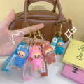 【Fairy Castle】Cute Cartoon Figure Labubu Keychain Car The Monsters Bunny Keys Chain Backpack Charms Anime Doll Accessories Keychains. 