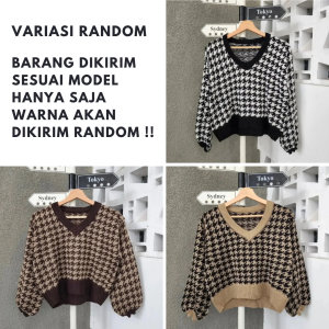 Sasya.clo - Autumn Sweater Crop Bahan Soft Knit / Atasan Wanita Remaja OOTD / Sweater Korean Style / Sweater Terbaru 2026 / Sweatshirt Wanita Kekinian / Baju Wanita Terbaru 2025
