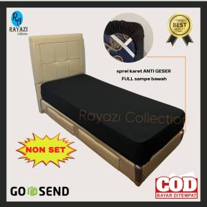 SPREI KARET ANTI LEPAS Uk. 200x200x25-30cm (SPRINGBED) POLOS