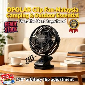 OPOLAR 9-Inch Rechargeable Desk Fan 45W Strong Airflow Quiet Operation USB Table Fan for Bedroom Study