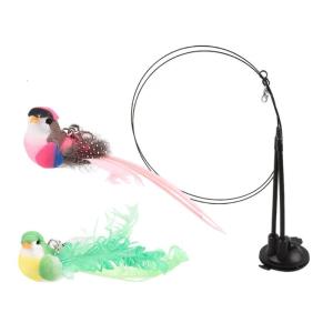 Intelligent Cats Exercise System With Realistic Feathered Birds Movement Simulation And Secures Mount Suction Cup Base