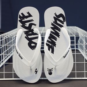MenS Summer New Flip-Flops Non-Slip Rubber Korean Style Trendy Slippers For Students Beach Sandals