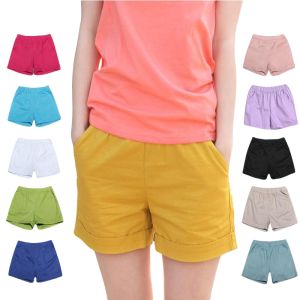 Ready Stock 2024 Summer Solid color Shorts For Women Thin Beach shorts Plus size S-4XL Loose Cotton Casual Shorts Female Girl Hot Pants Ladies Pocket shorts Korean