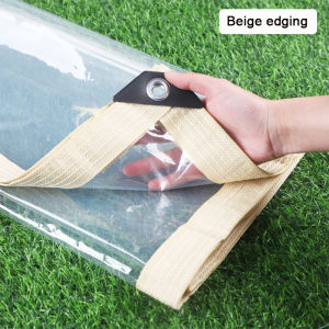 Beige PEVA Rainproof Film Outdoor Transparent Tarpaulin Waterproof Cloth Succulent Plant Shed Cover Gazebo Raincover Pergolas Canopy