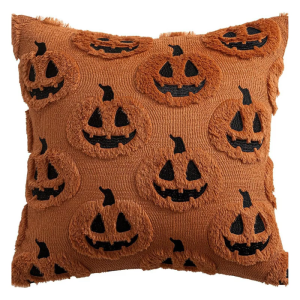 Washable Plush Halloweens Pillow Cover Decorative Pumpkins Cushion Cover for Festival Home Decoration