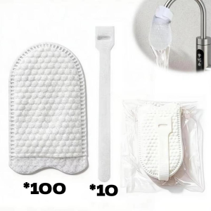 24hr Shipping 100PCS Faucet Filter Cotton Water Purifier Disposable Universal Anti-splash Faucet Filter for Removing Sand Scale and Sediment Tap Water and Spring Water Filtration