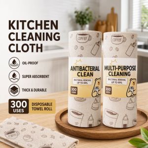 Warm.home-MY Kitchen Cleaning Cloth Roll Tear Off Absorbent Oil Resistant Lint Free Disposable Wipe Multi Purpose Home