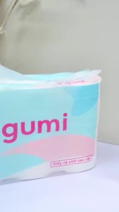 Giấy vệ sinh cuộn Gumi cao cấp bịch 6 cuộn 4 lớp dày dặn mềm mịn