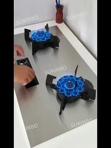 9KW Stainless Steel Memasak Gas Cooker Stove Hob Cooker Dapur Viral Build-In / Tabletop Time Gas Flip Stove 翻转炉