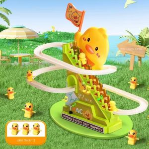 Duck Climbing Stairs Track Toy Musical Education Toy Dyanamic Music and Light Mainan Budak Viral Fun Toys Gifts