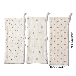 Kindergarten Towel Cotton Burping Cloth Multi-Use Wash Cloth Face Towel High Absorb Feeding Bibs Kids Sweat Absorb Towel