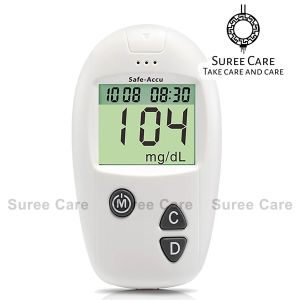 SinoCare Safe Accu เครื่องวัดระดับน้ำตาลในเลือด ตรวจน้ำตาล ตรวจเบาหวาน หน่วย mg/dl รับประกัน 5 ปี