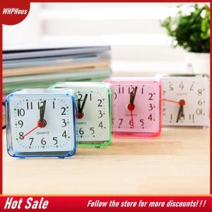 【COD】🔥🔥🔥 Cute Student Alarm Clock Analog Alarm Clock Square Bedside Compact Clock Desktop Decor Clock Student Bedroom Electronic Alarm Clock