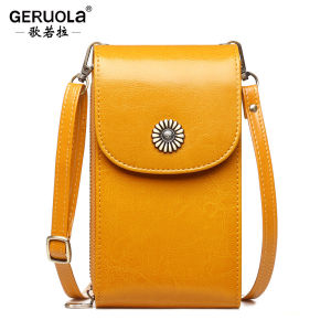 2025 กระเป๋าศัพท์สไตล์ใหม่สำหรับผู้หญิง กระเป๋าสะพายข้างขนาดเล็กสำหรับฤดูร้อน กระเป๋าหนังแท้แบบสะพายไหล่เดียวขนาดเล็กสำหรับผู้หญิง