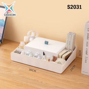 Oxihom Laci Plastik Susun Tempat Make Up Acrylic Kotak Penyimpanan S2031