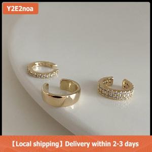 【Local shipping】 Delicate Zircon Cute Clip Earrings Female Buckle Ear Cuff No Piercings Fake Cartilage Ear for Women Fashion Jewelry