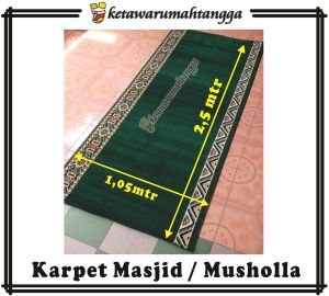 Karpet Sajadah Masjid 6 Gambar | Karpet Musholla | Karpet Sajadah Masjid Ukuran 105x360 dan 105x250 | Motif Polos dan Motif Gambar | Karpet Masjid Meteran | Karpet Mushola Meterabn | ketawarumahtangga