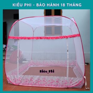 Màn chụp tự bung người lớn đỉnh vuông - mùng chụp tự bung gấp gọn Kiều phi cao cấp bảo hành 18 tháng