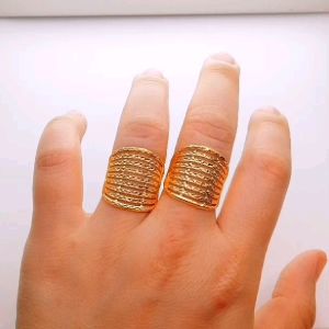 Cincin Klcc 9 Layer Saiz 7 12.5 13.5 18 Emas 916 Yon Hing