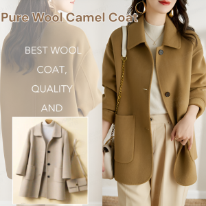 Japanese Handmade Pure Wool Coat With Large Pockets Autumn Winter Pure Color Work Clothing Outwear Womens Fashion Woolen Jacket