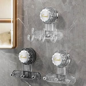 XUANYUAN No Drill Powerful Suction Cup Hooks Heavy Duty Acrylic Clothes Hook Practical Traceless Vacuum Suction Hanger for Home