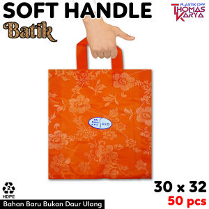 Tas Softhandle 30x32 Motif POLKADOT isi 50 Kantong Plastik Souvenir Snack Ulang Tahun / Goodie Bag
