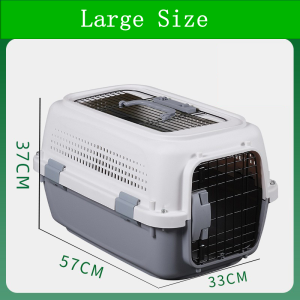 【Ready From SG】Pet Travel Carrier Pet Cargo Dog Cat Breathable Cages Sky Window Portable Cage Iron Bar Heavy-Duty Carrier