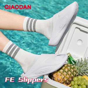 Qiaodan FE Slippers Dép nam một mảnh đế mềm chống trượt chống mài mòn QXL113252434R