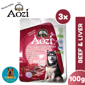 Aozi Pure Natural Organic Food Dog food in Pouch (100G) - 3 packs