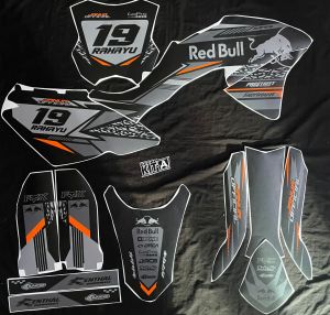 Decal Kawasaki Klx 150 Bf Redbull Orange Biru D-A3-359 A3-693