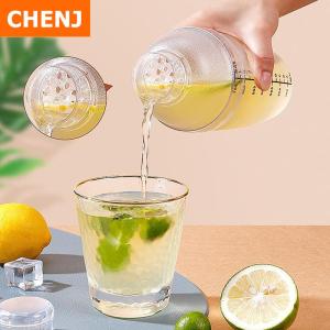 [COD] CHENJ KITCHEN 500 700 1000ml PC Resin Cocktail Shaker Martini Hand Shaker Cup With Scales Milk Tea Wine Barware Drink Shaker Mixer Bottle